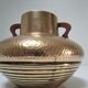 Vase pansu brass patinated vintage art deco style