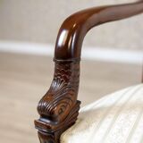 Antique Biedermeier Mahogany Armchair, 1890s