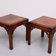 Drexel Chippendale pair Mahogany Sofa Tables 1970s USA