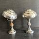 Pair of Art Deco ELAU mushroom lamps with adjustable nickel-plated metal.