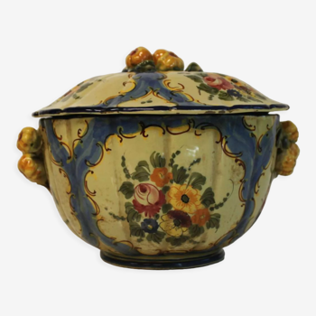 Vintage earthenware soup tureen, Italy, 1970