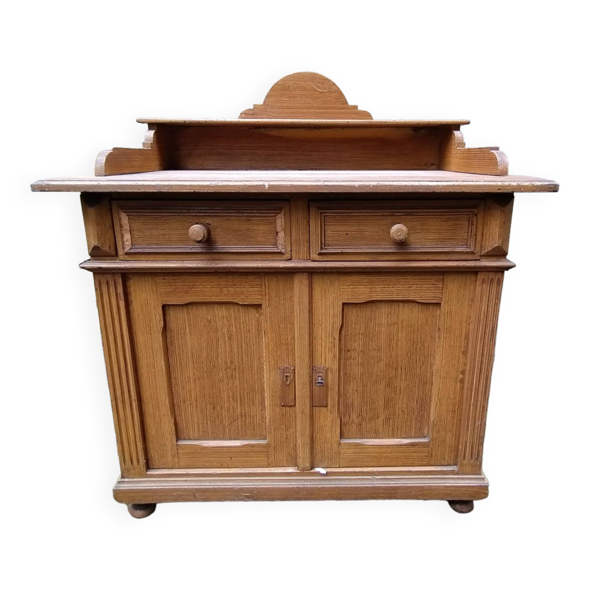 Commode 2 portes 2 tiroirs en bois massif