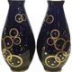 Gustave ASCH tulip vase duo, Tours blue