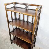 Brown rattan shelf
