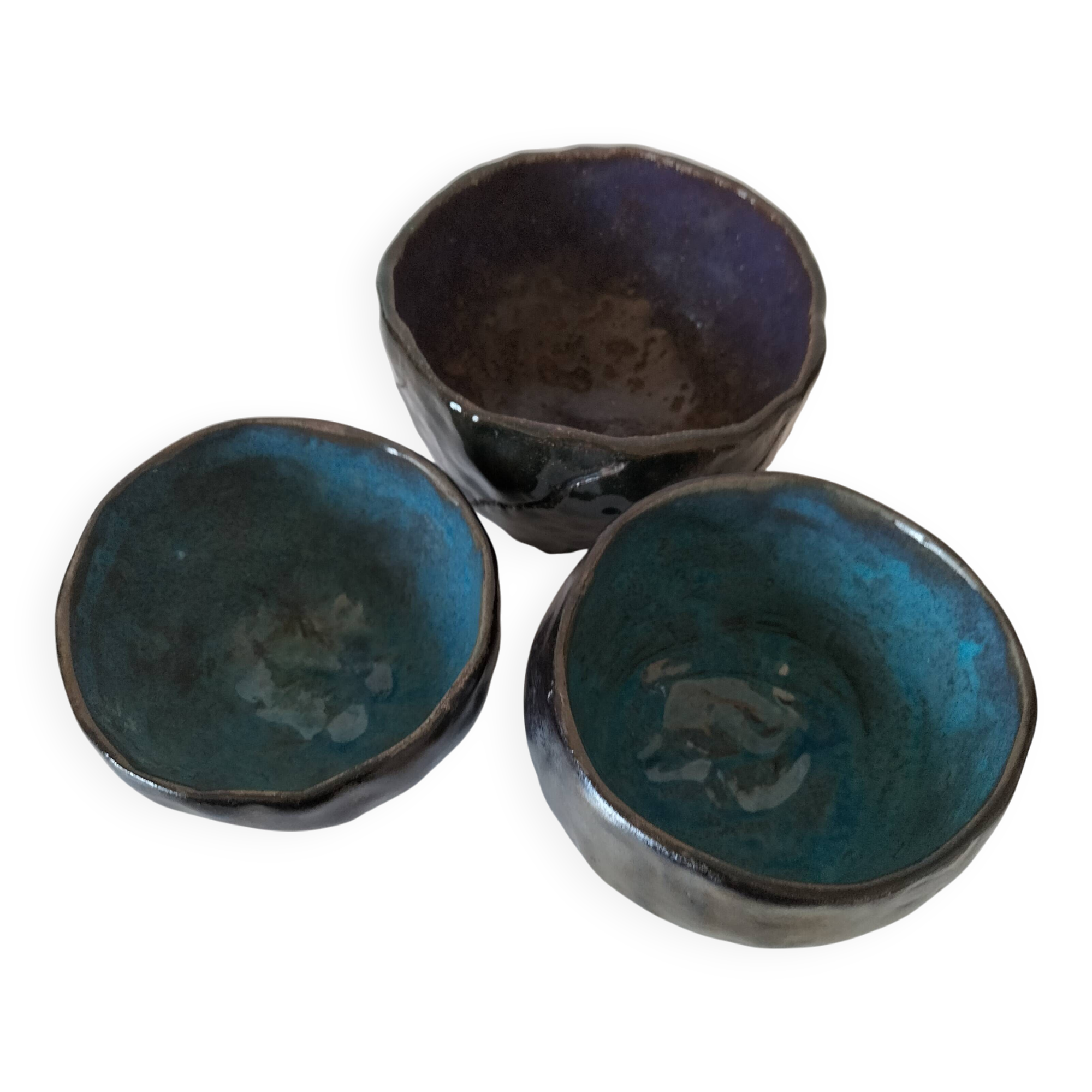 Set of 3 handmade ceramic bowls