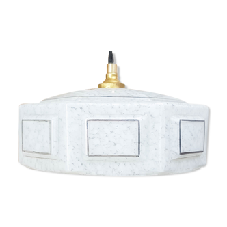 Opal White clichy glass hanging lamp
