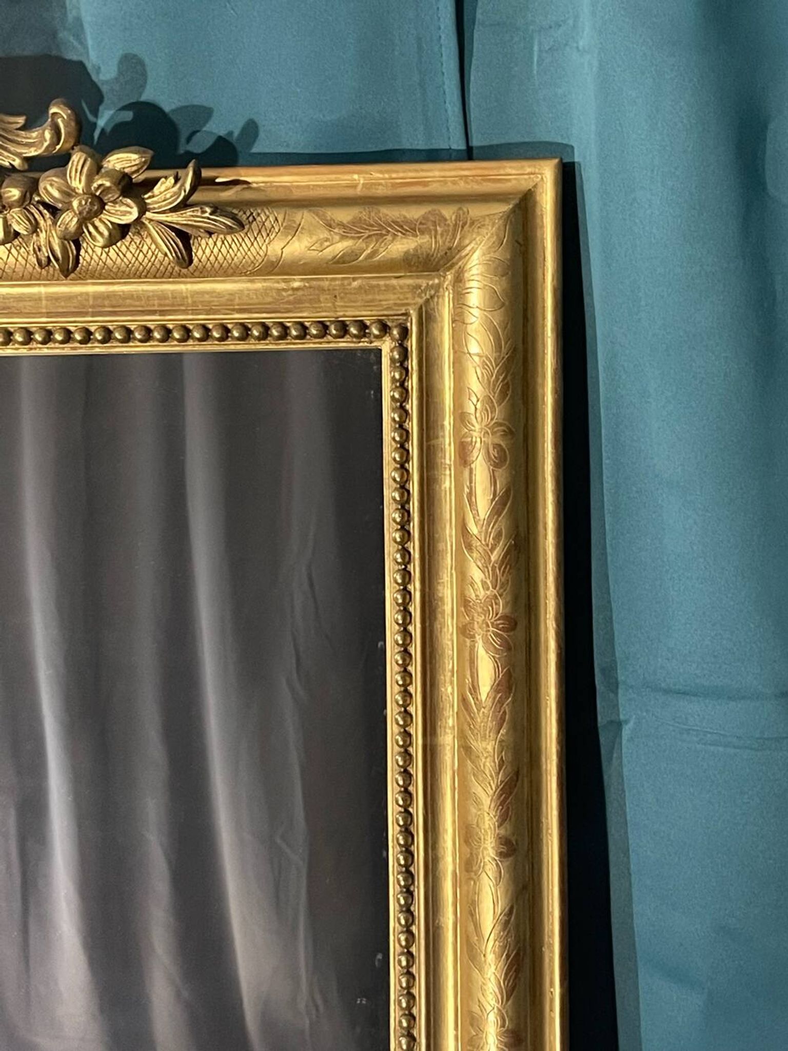 Antique mirror H140x 82.5 from the Louis Philippe period, very good condition