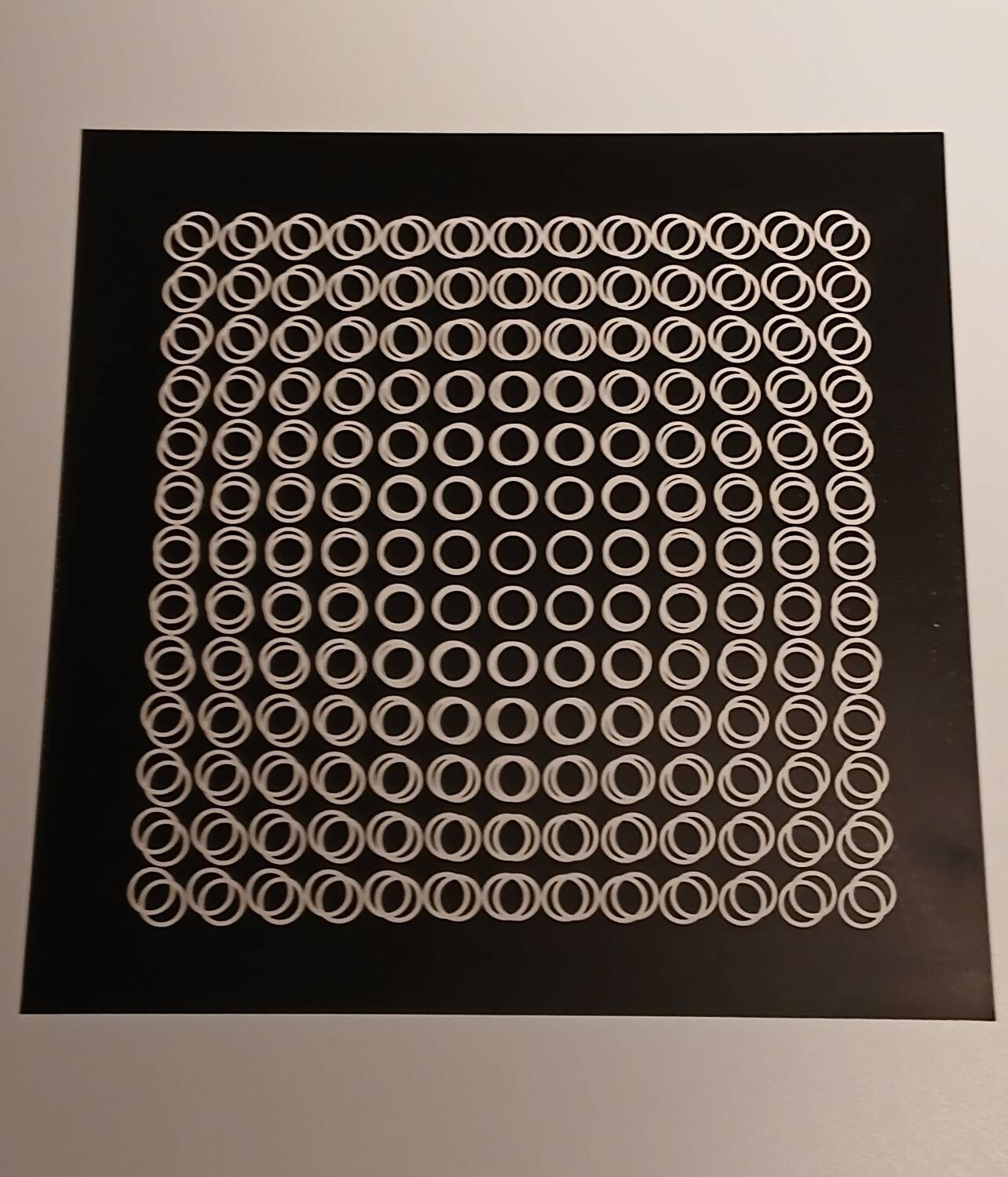 Vasarely silkscreen print - "Deep Kinetics" - 3D Illusion & Black and White