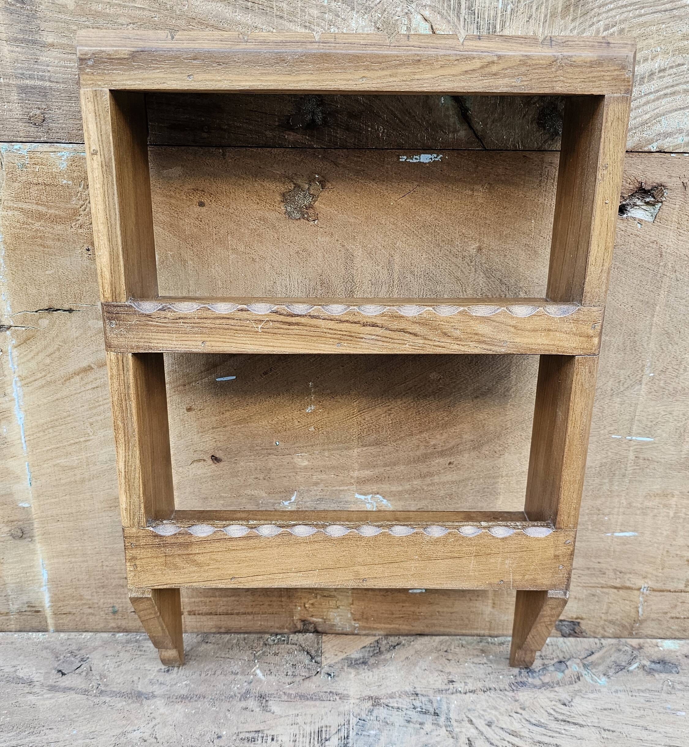 Burmese teak wall shelf