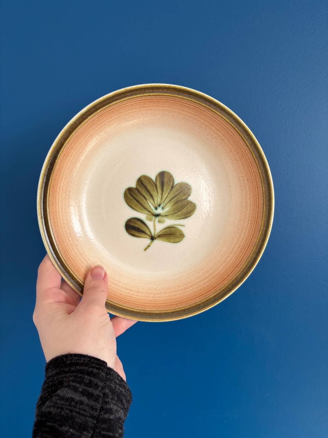 set of 6 floral deep plates Gien - vintage floral plate service KA