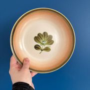 set of 6 floral deep plates Gien - vintage floral plate service KA