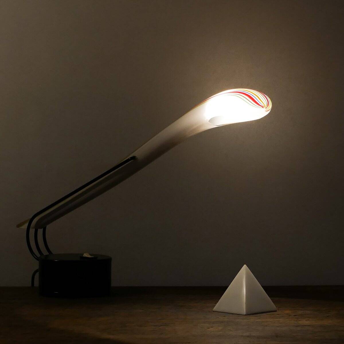 Cobra table lamp in Murano glass by Lino Tagliapietra for Effetre, Italy, 1980s