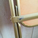 Pink velvet folding chair