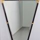 Modern Black Lacquer Metal Triangle Mirror, 1970s
