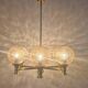 Mid-Century Brass Sputnik Chandelier, Germany, 1970s