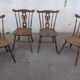 Set de 4 chaises type western