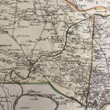 Old map of Pontoise and Gonesse
