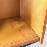 Playful high-gloss highboard with display cabinet