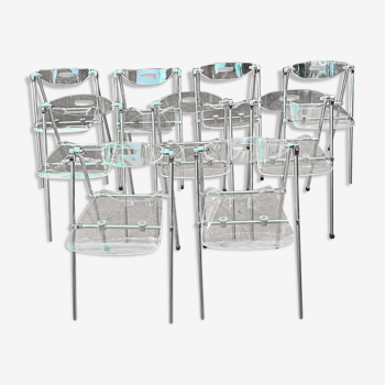 Giancarlo Piretti folding chair in lucite