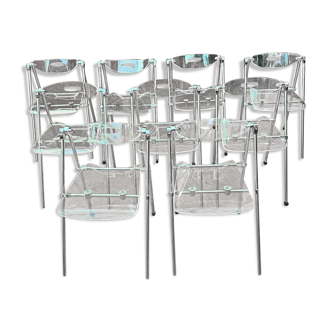 Giancarlo Piretti folding chair in lucite