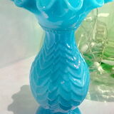 Blue opaline vase