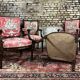 Suite of four queen's armchairs in louis xvi style mahogany xix eme century