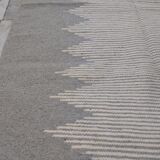 Traditional handmade gray carpet in pure wool 151x204cm