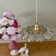 Vintage molded glass lampshade pendant light - tableware collection -