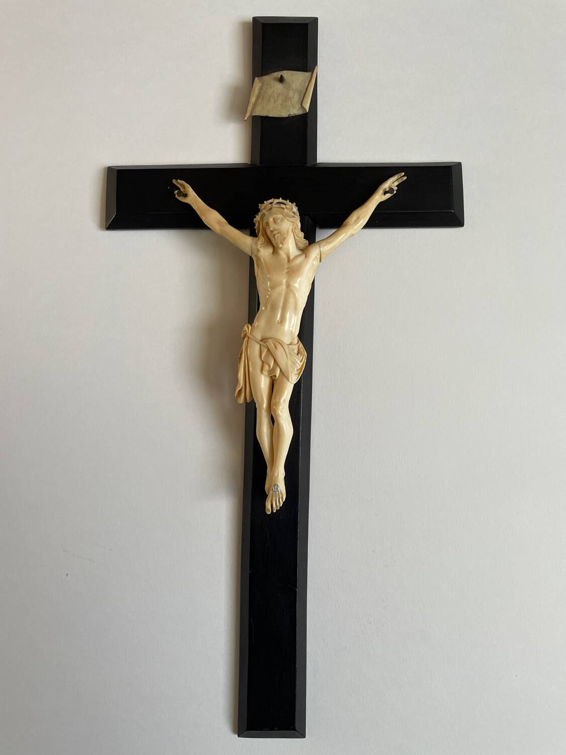 Christ on the cross, ivory and ebony