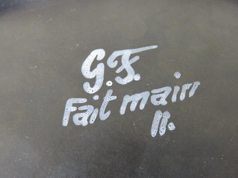 Ceramic dish Gabriel Fourmaintral signed years 50 60