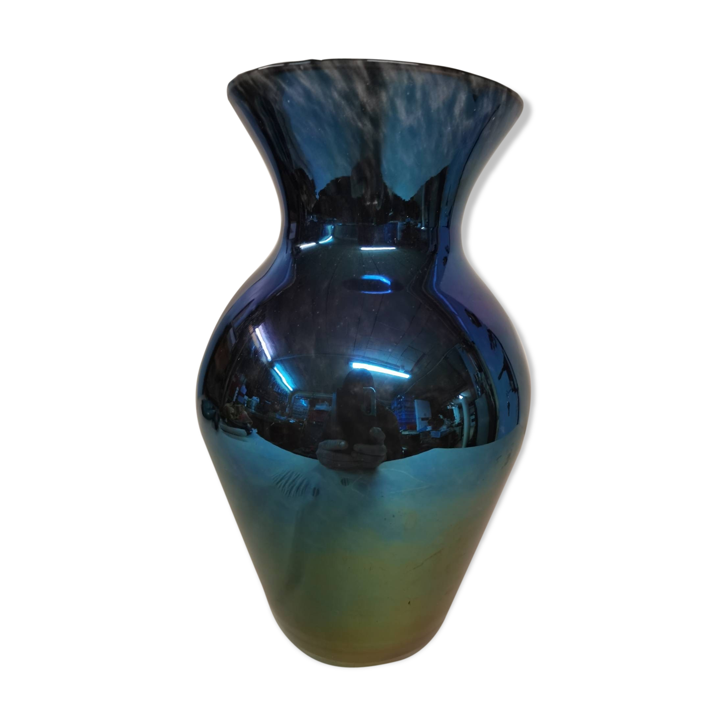 Iridescent vase, Loetz glassware