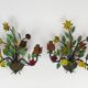 Paire d'appliques "Bouquet de fleurs"