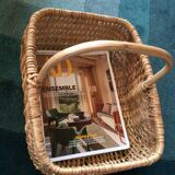 Rectangle braided hand basket