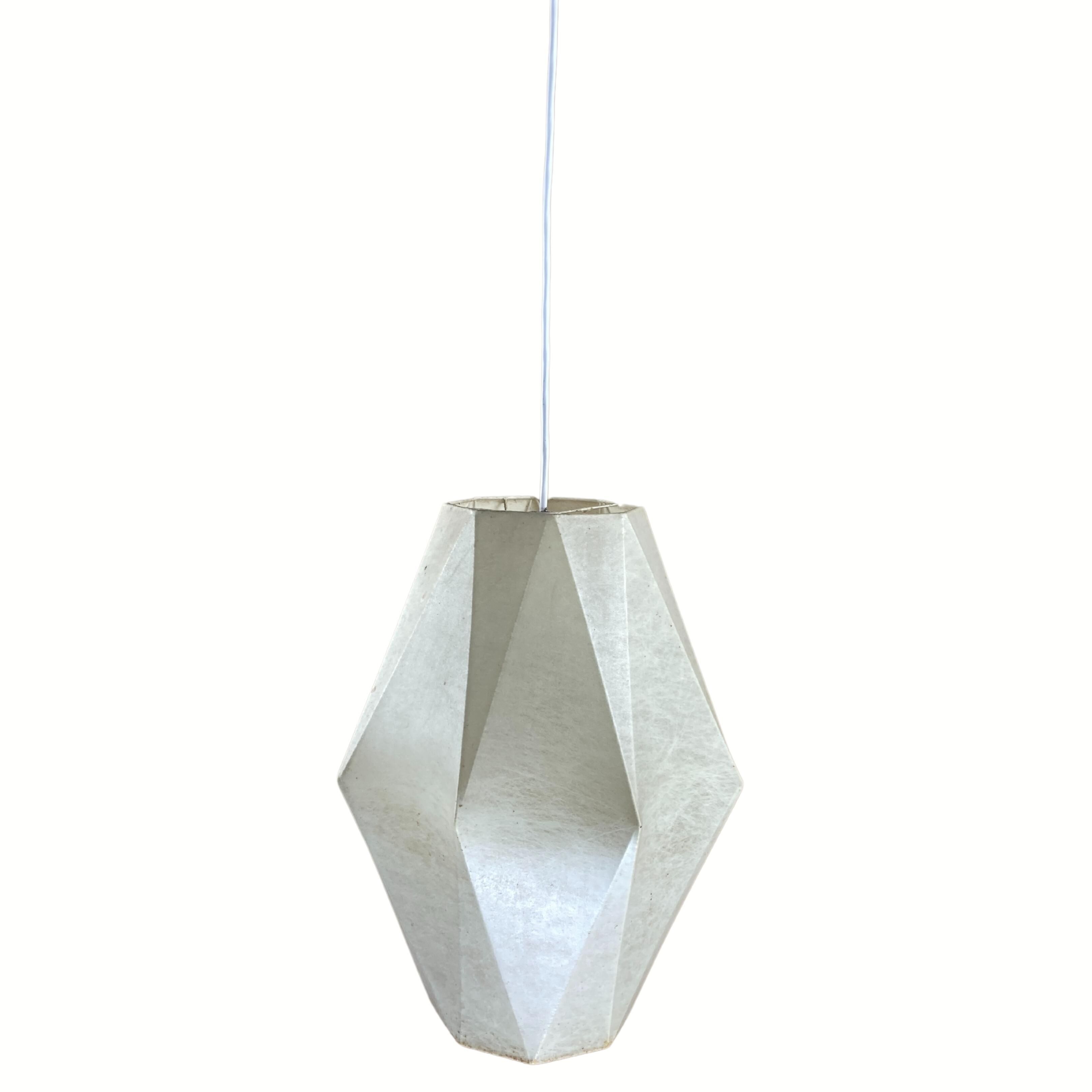 Pair space age cocoon hanging lamps, Germany 1960s