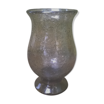 Biot glass candle holder