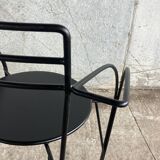 Set of 4 silver moon armchairs by Pascal Mourgue for Fermob
