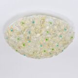 Barovier & Toso Grande Plafonnier Fleur en Verre de Murano Millefiori, Italie, Années 1960