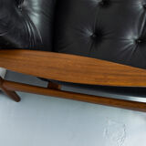 Midcentury leather lounge sofa 1960s