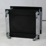 Coffee table "space age" in black lacquered steel