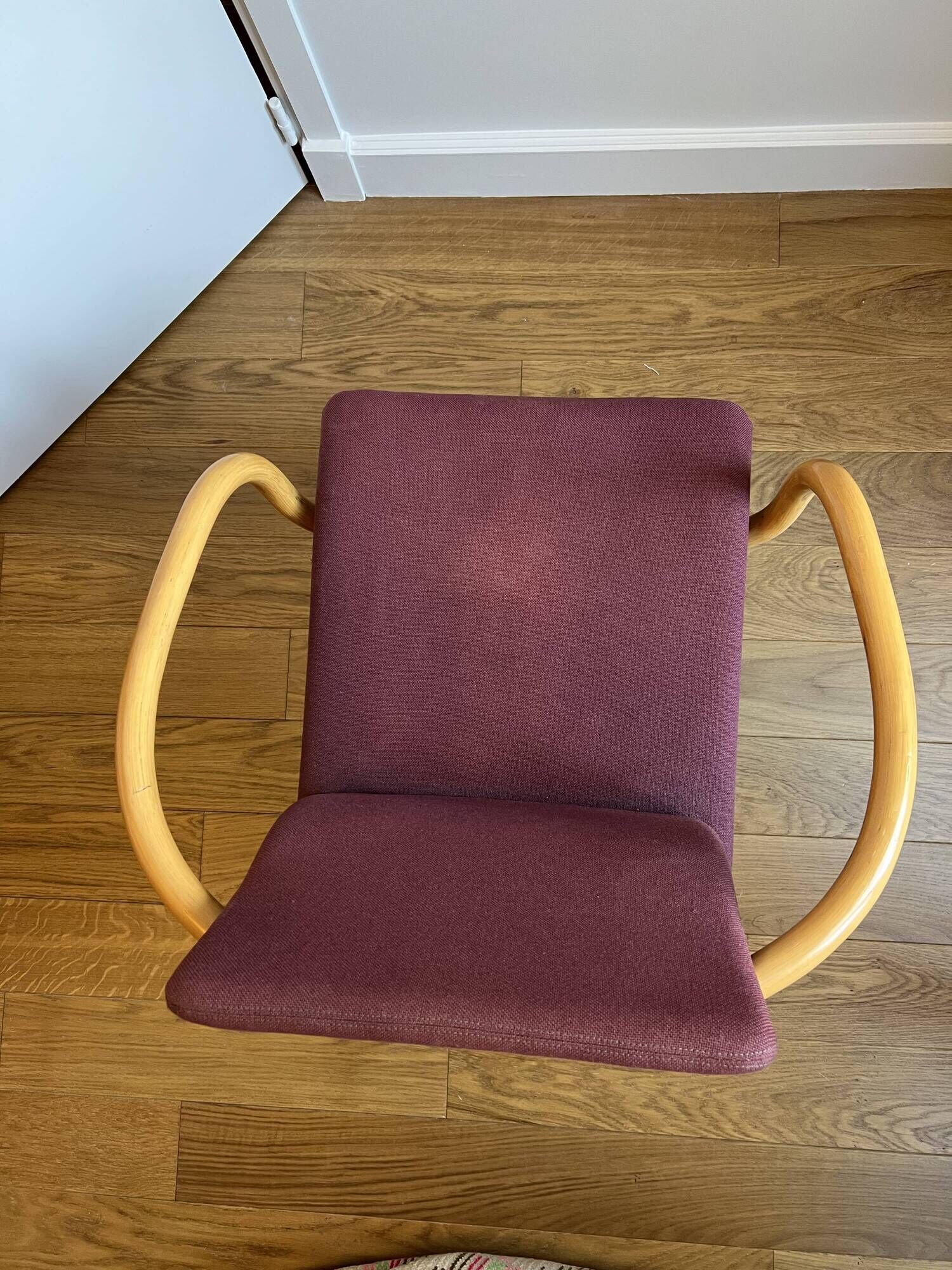 Mandarin chair by Ettore Sottsas for Knoll - bamboo armrest - rare