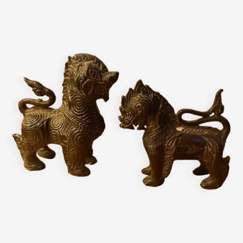 Lions de fo chien de fo décoration vintage