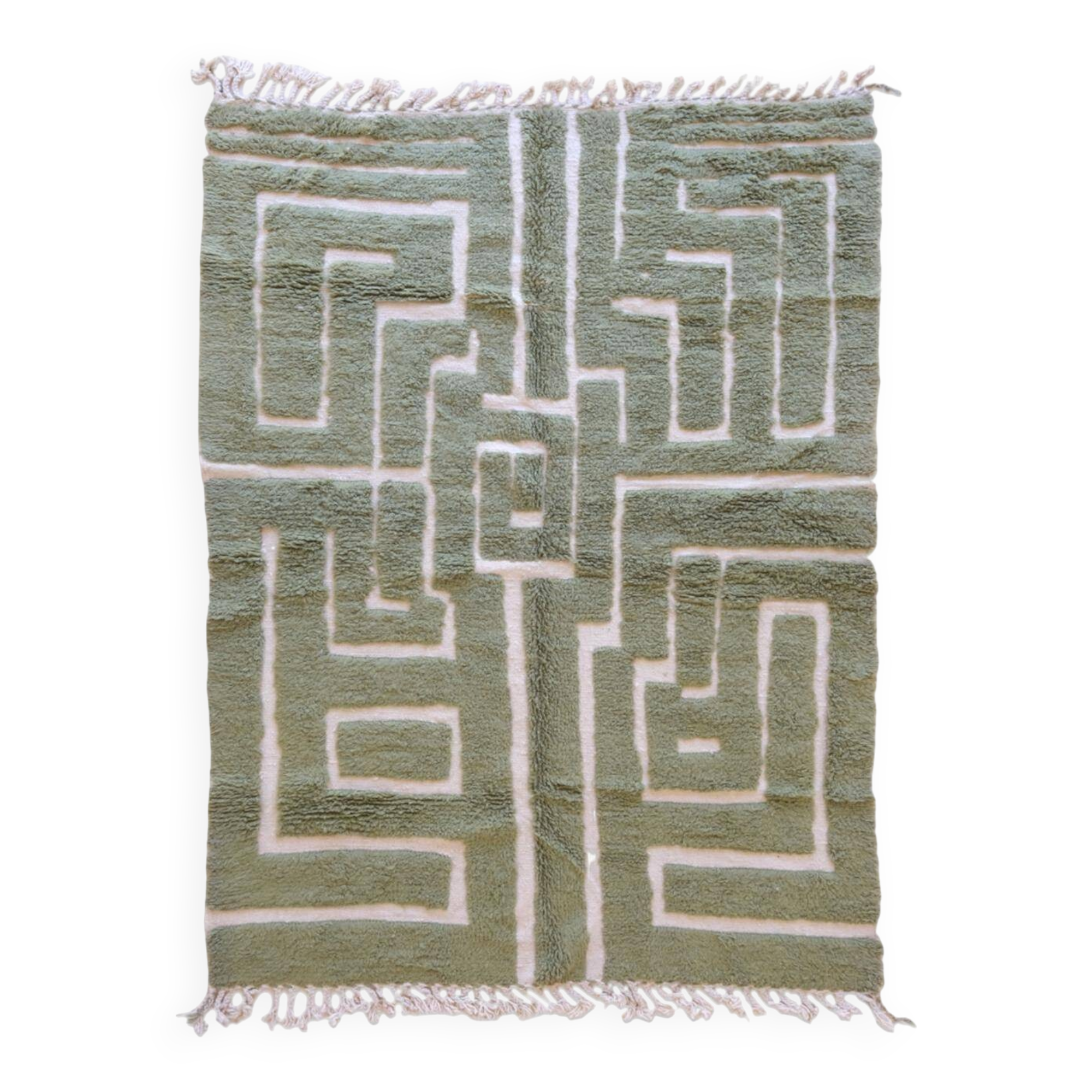 Green Berber Rug - 289 x 203 cm