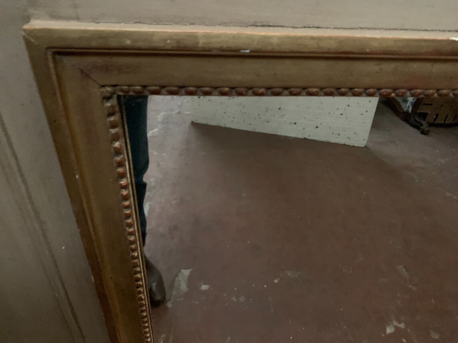 Louis XVI style Trumeau in patinated and gilded wood