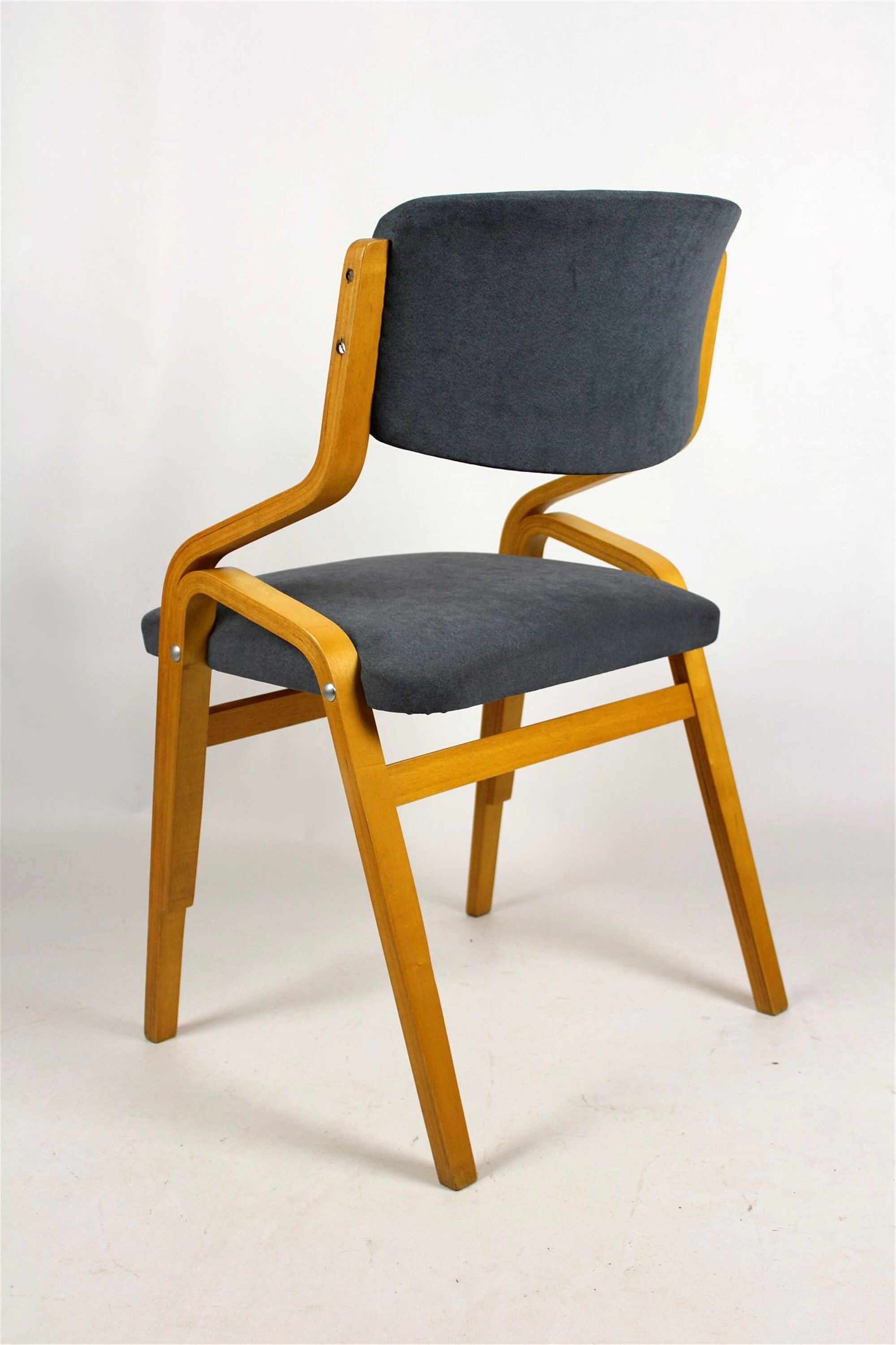 Czech Bent Plywood Chairs from Holesov, 1970s, Set of 4