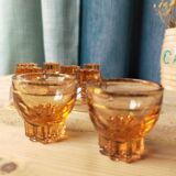 Set of 8 small rosaline glasses
