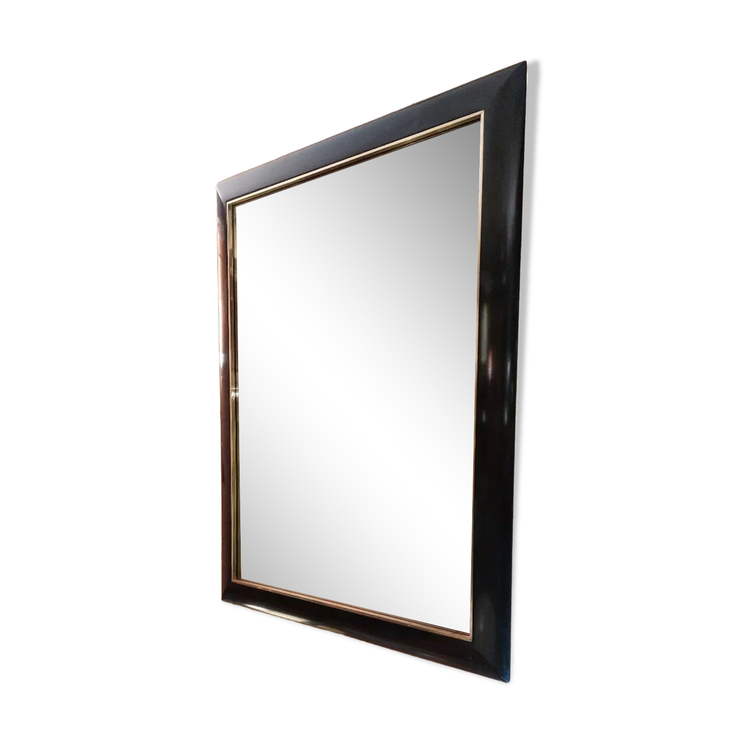 Miroir métal et laiton, 94x75 cm