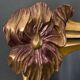 Mirror 1900 art nouveau noodle floral decor gilded wood