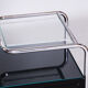 Restored black art deco dressing mirror 1930s, made by vichr a spol