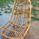Vintage dining room attributed to Audoux and Minet in bamboo and rattan