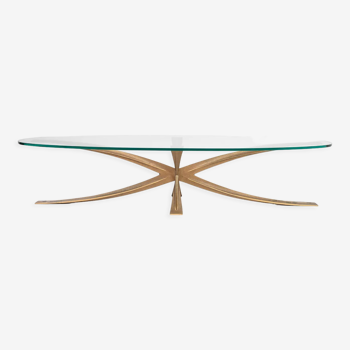 Michel Mangematin bronze coffee table, France 1960s